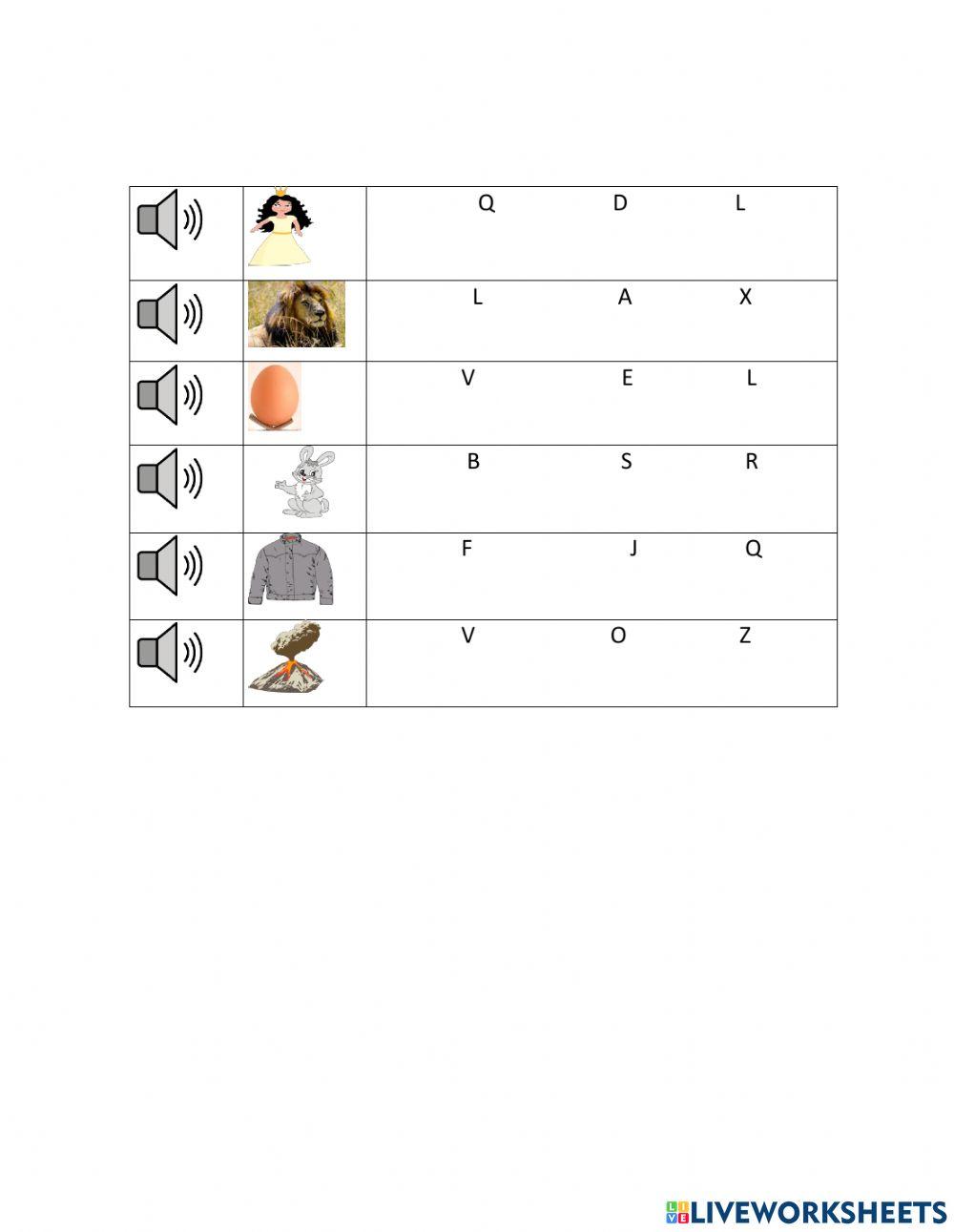 The alphabet letters