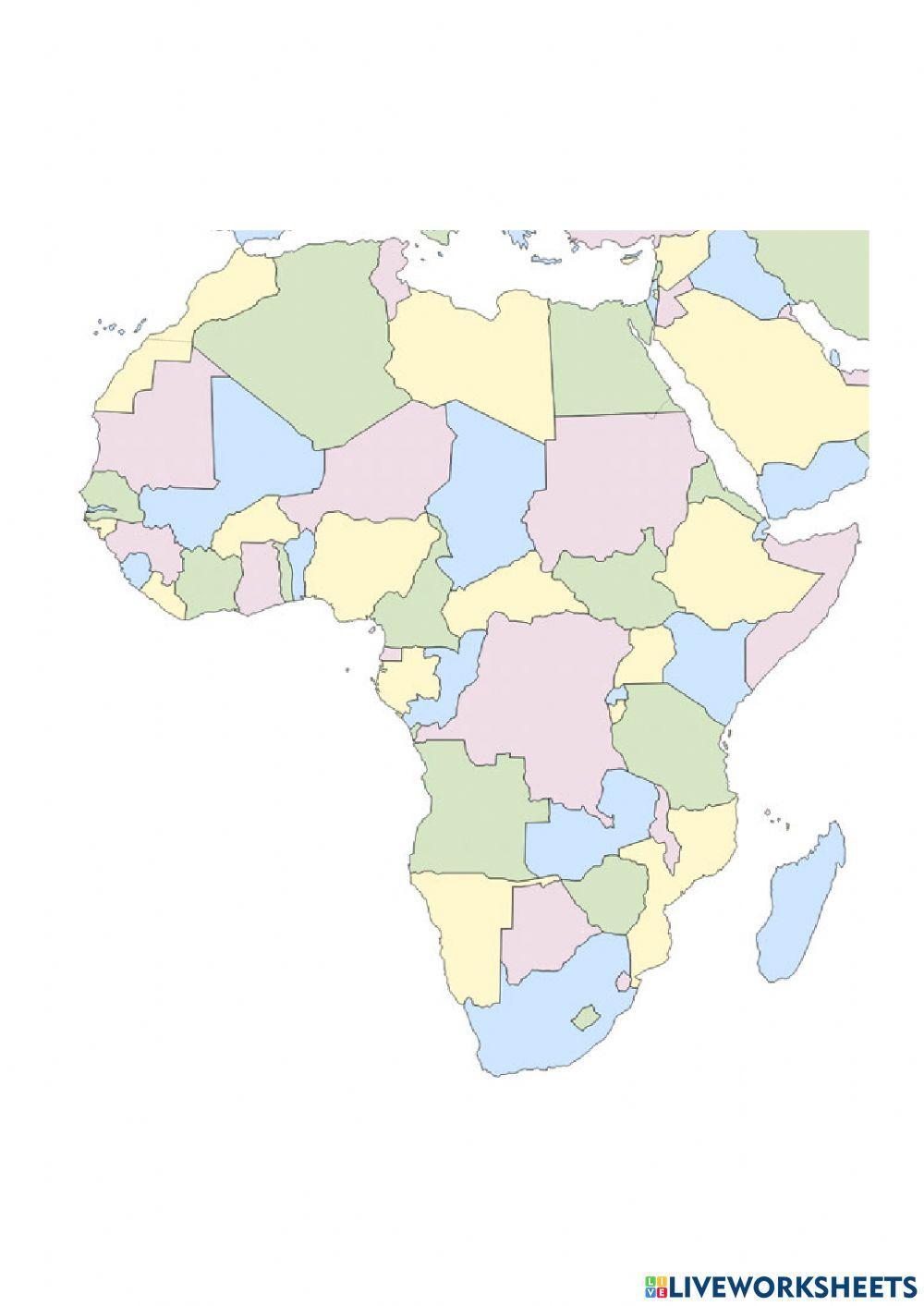 Localiza países de áfrica Localiza países de áfrica