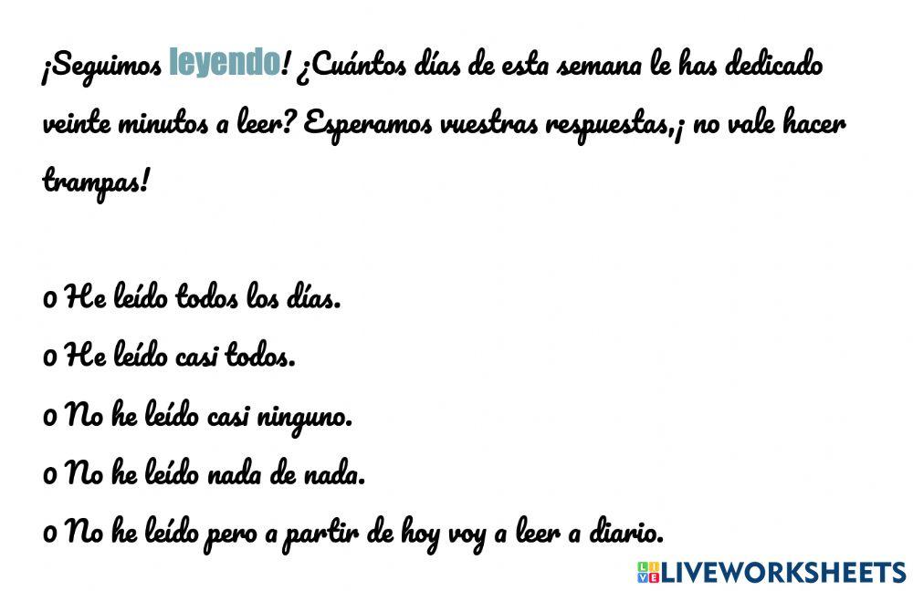 Valoramos nuestra lectura