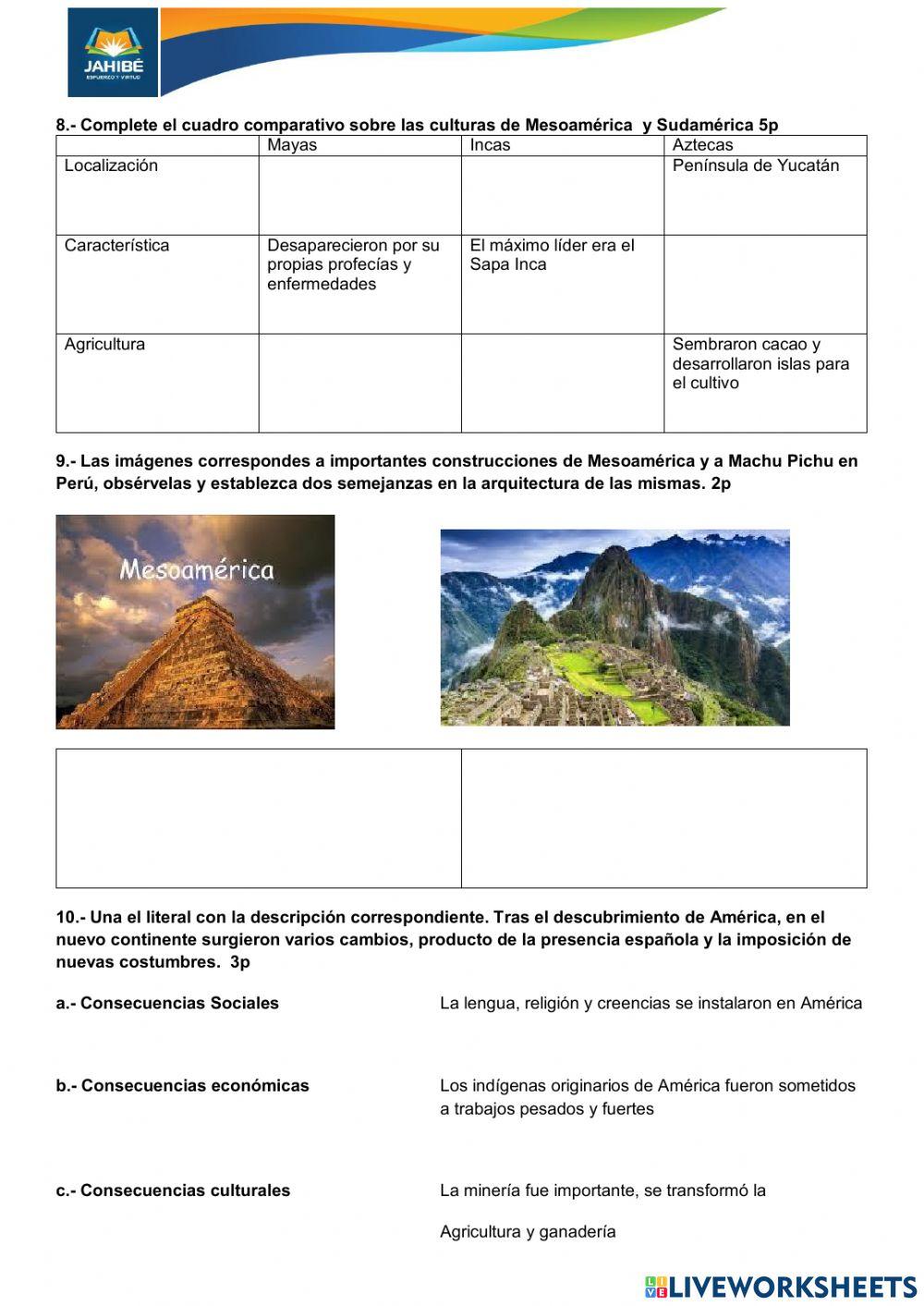 Evaluación Unidad 1 Noveno de Básica