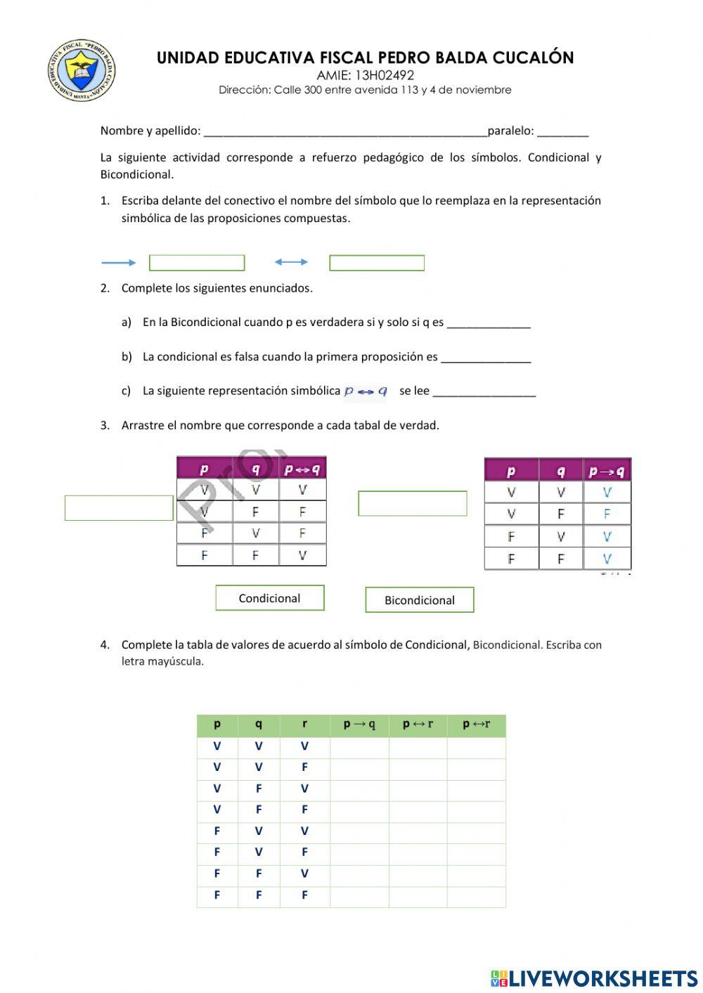 Condicional, Bicondicional