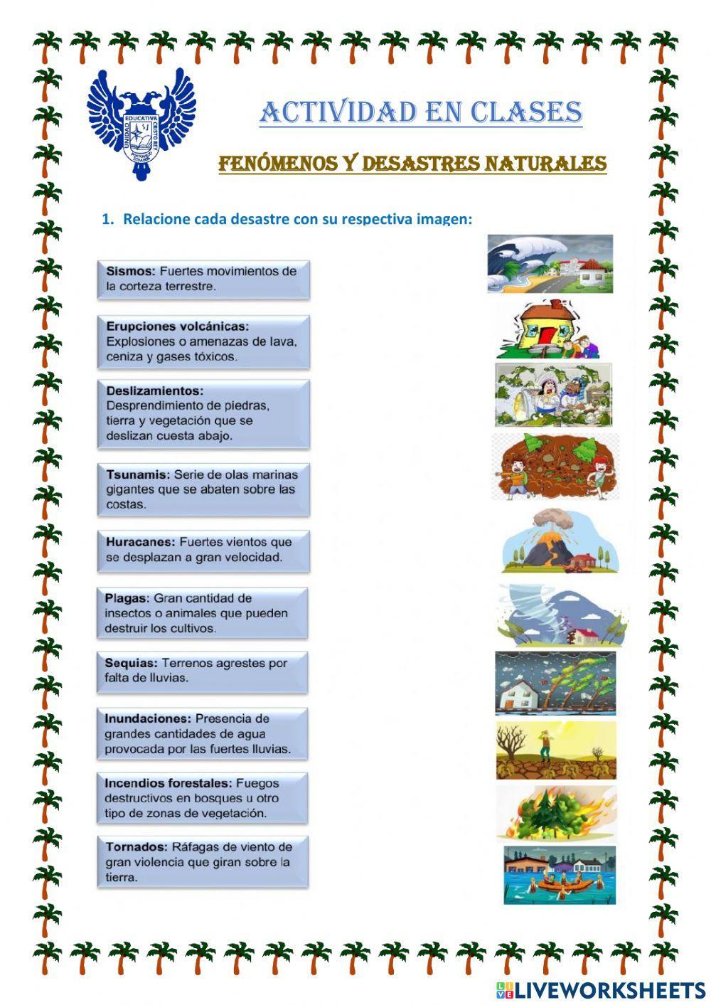 Fenómenos y desastres naturales