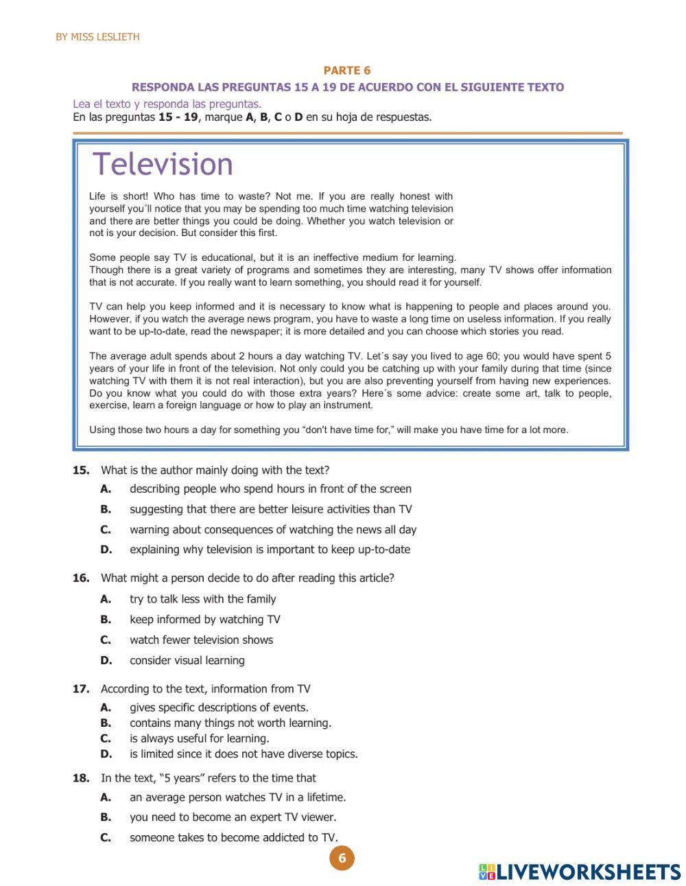 RECUPERACION DE INGLES 10 Y11