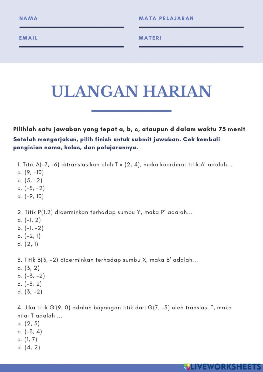 Ulangan Harian Bab 3