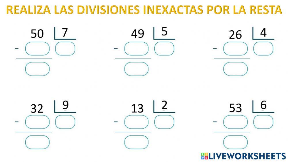 Divisiones inexactas Divisiones inexactas