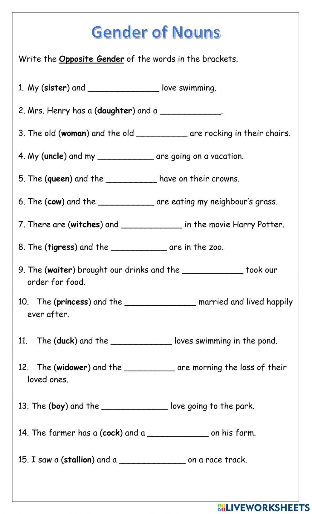 Gender of Nouns