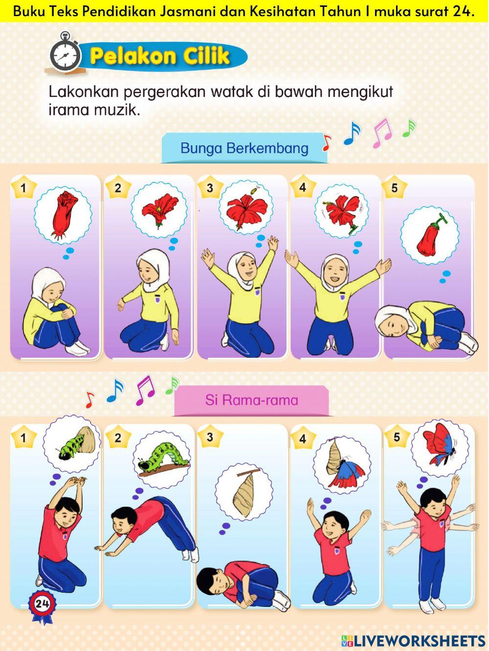 Pendidikan Jasmani dan Kesihatan Tahun 1 PdPR Minggu 38 Jumaat 12hb November 2021 - UNIT 3 TARIAN PAHLAWAN - Pelakon Cilik