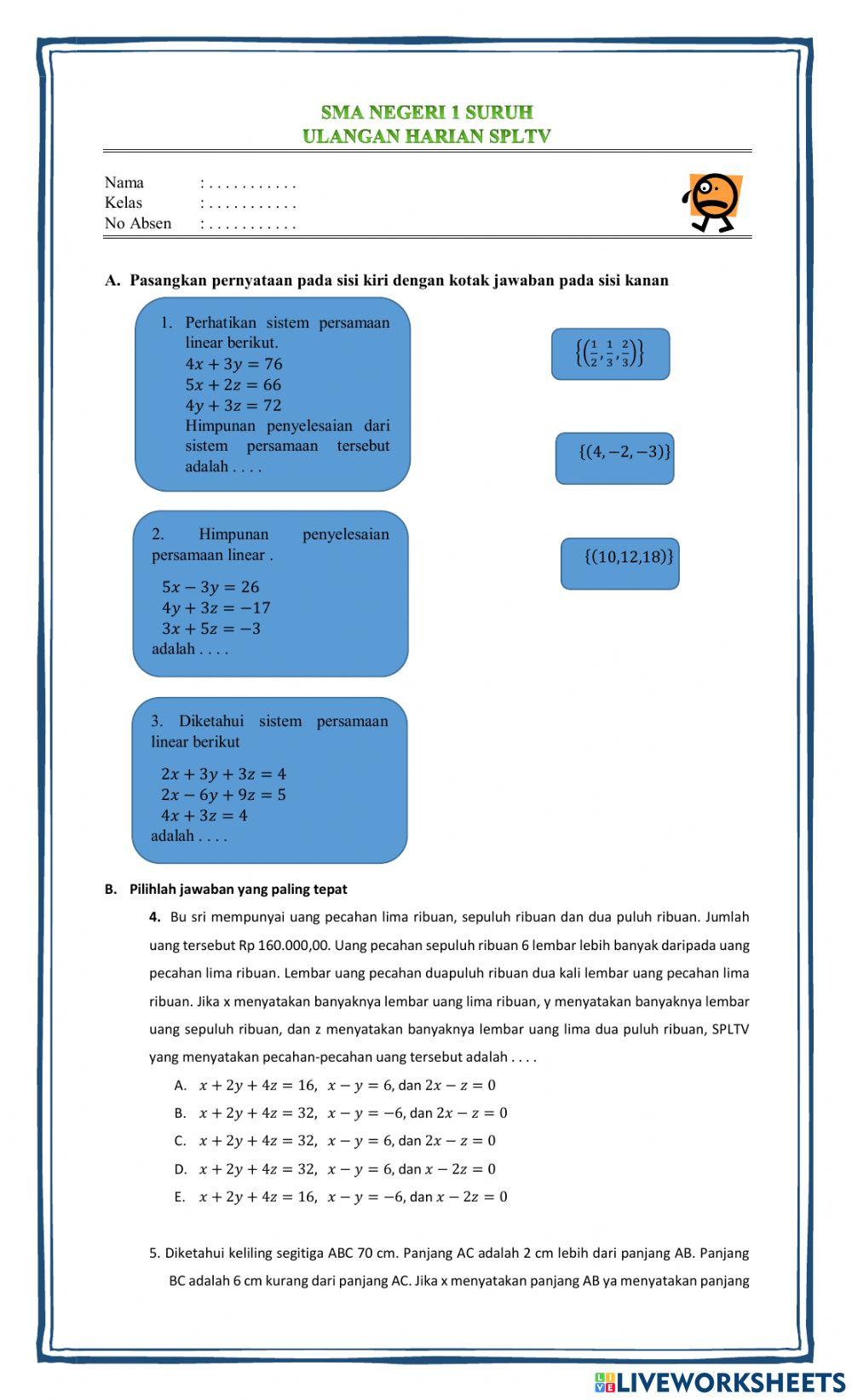 Ulangan harian spltv