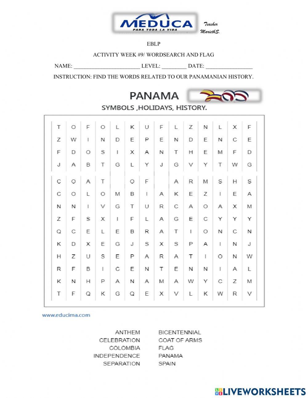 panam-1630418-mari0522-live-worksheets