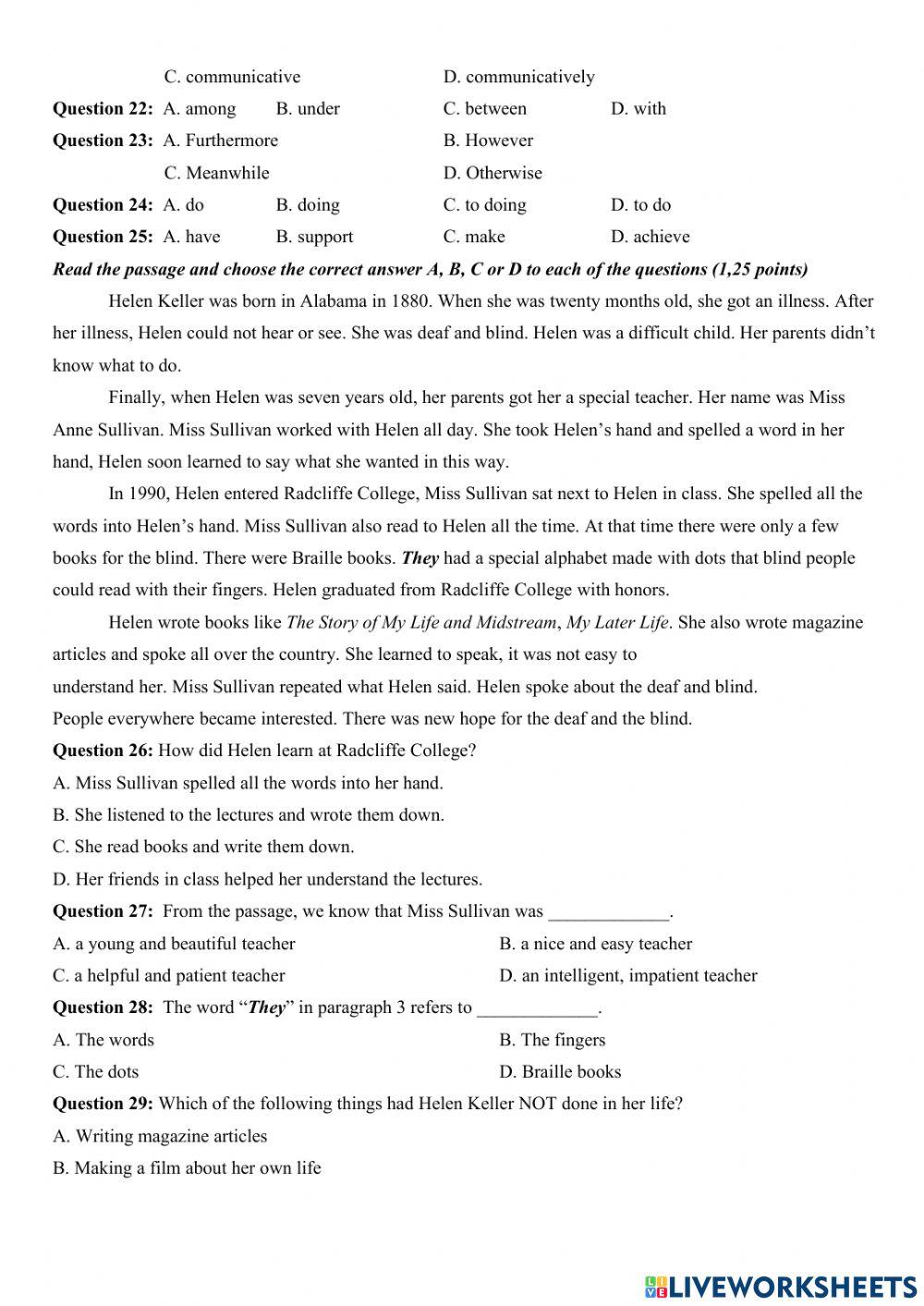 ENGLISH 10 45 MINUTES