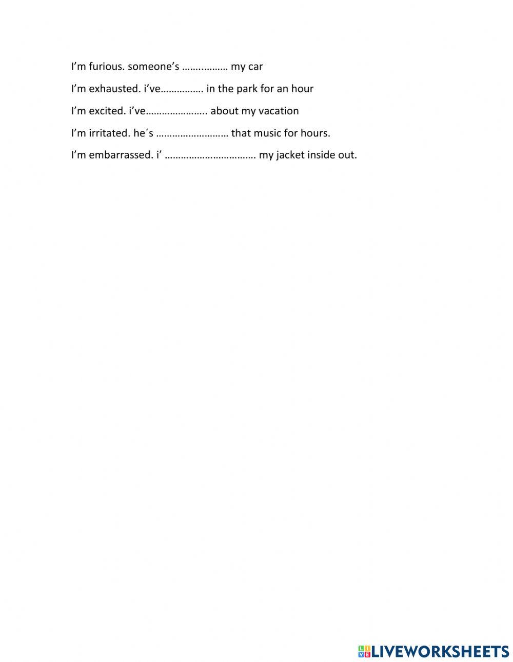 Past perfect continous