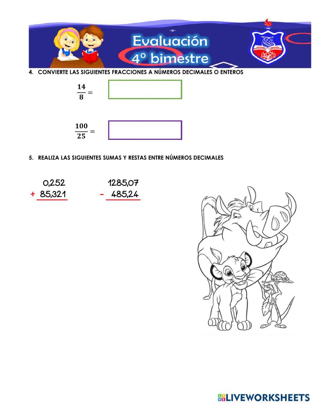 Evaluación 4 bimestre