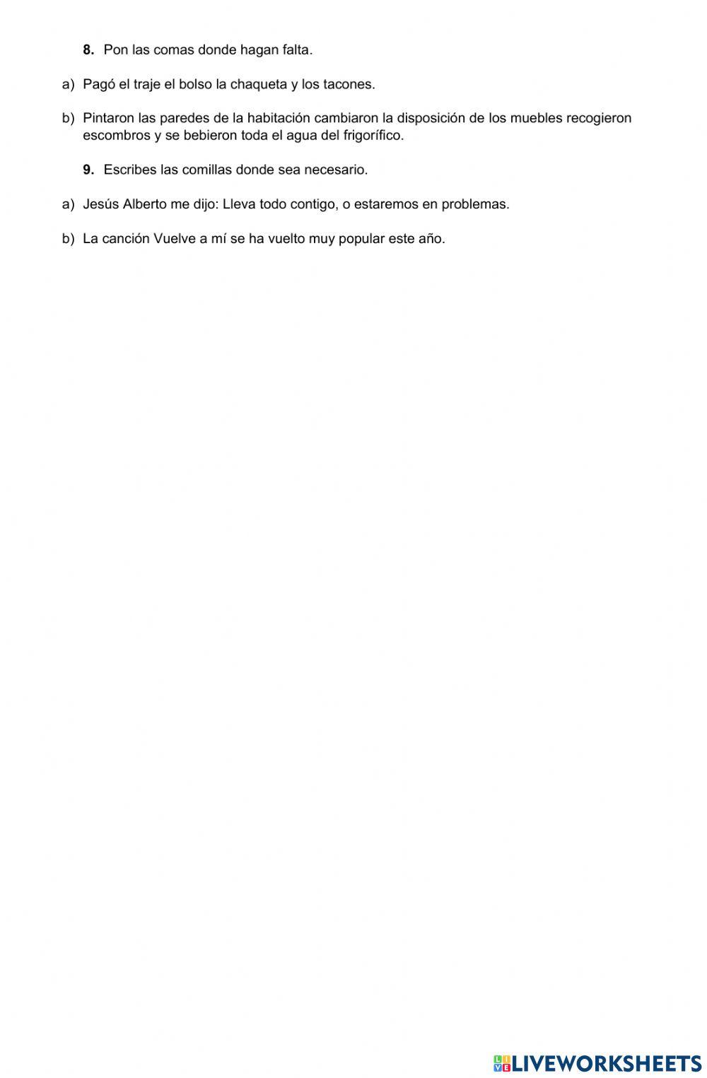 Examen de lenguaje