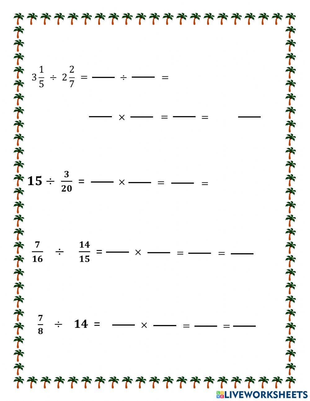 العمليات على الكسور