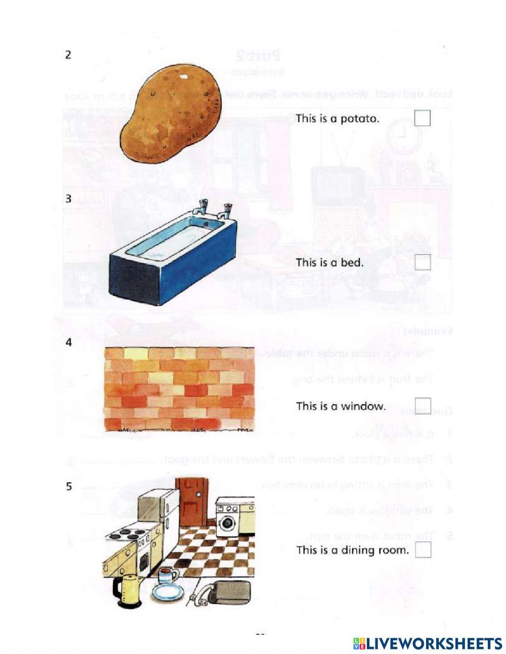 YLE STARTERS READING PART -TEST 3 O