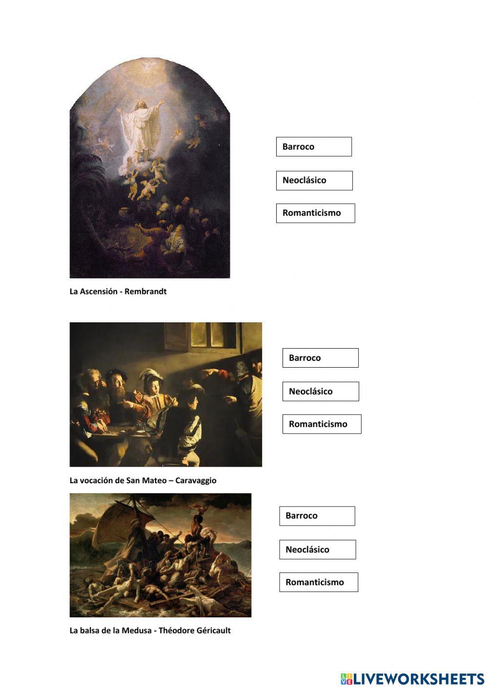 Arte - Barroco - Neoclásico - Romanticismo