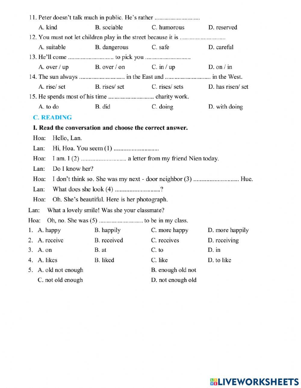 Unit 4- Our custom and tradition