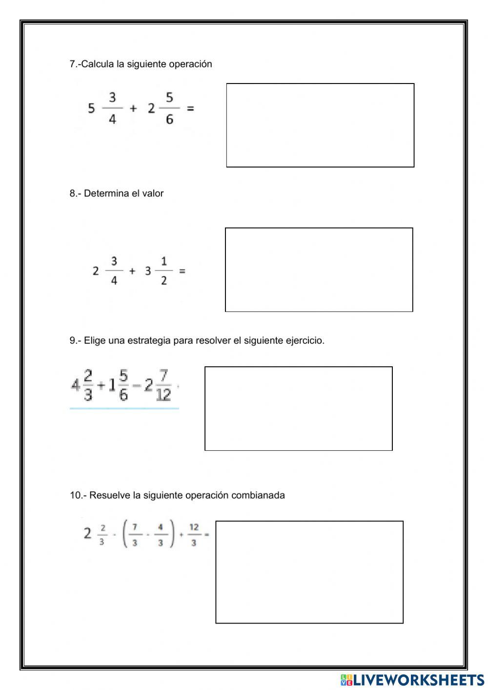 Examen mensual de matematica
