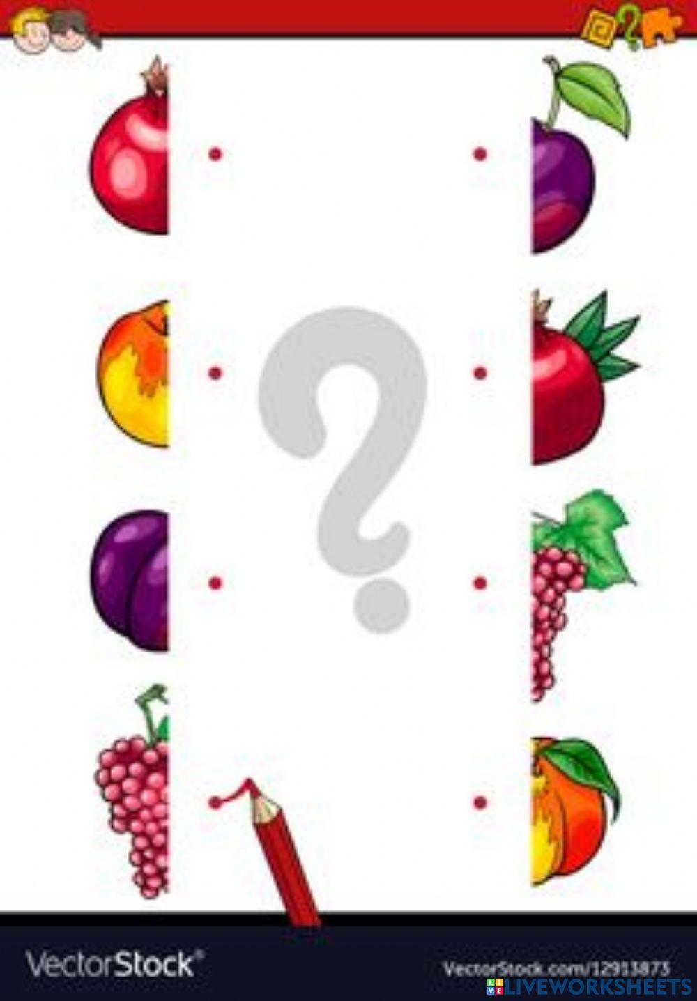 Gaseste jumatatea fructelor