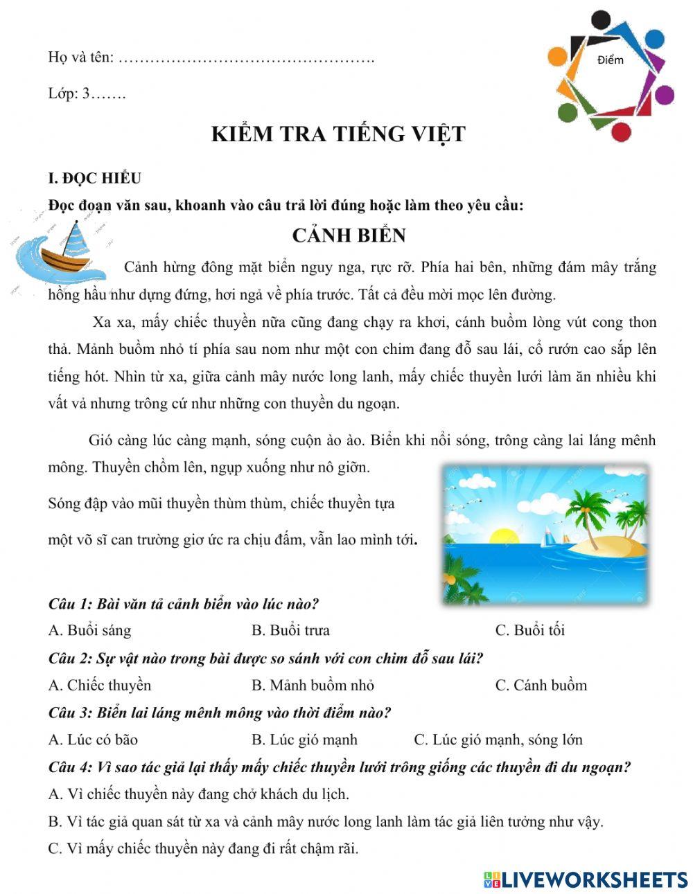 Kiểm tra Tiếng Việt