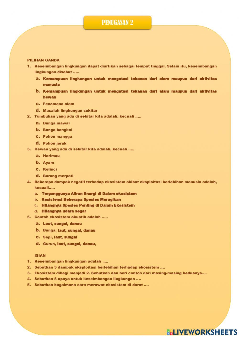 HEWAN Dan tumbuhan di lingkungan rumahku