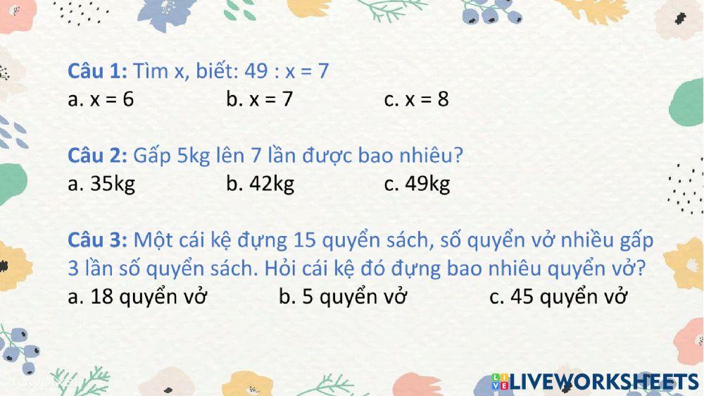 Phiếu ôn tập tuần 8