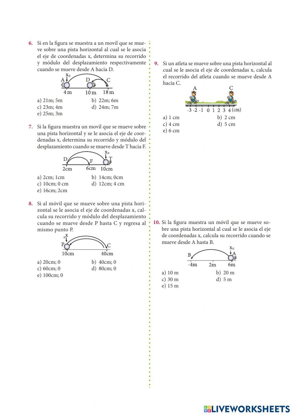 Recorrido y desplazamiento