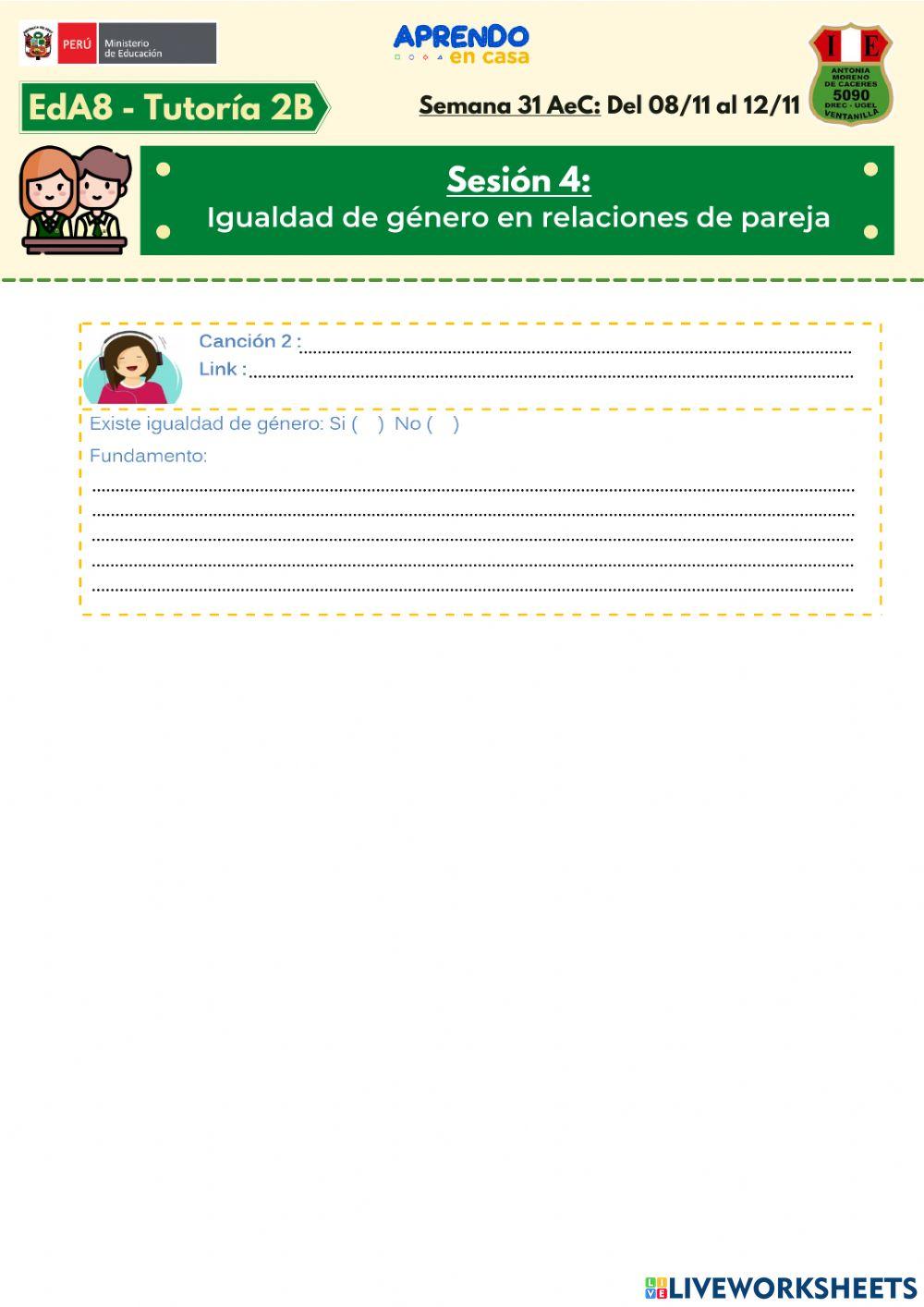 Igualdad de género en relaciones de pareja