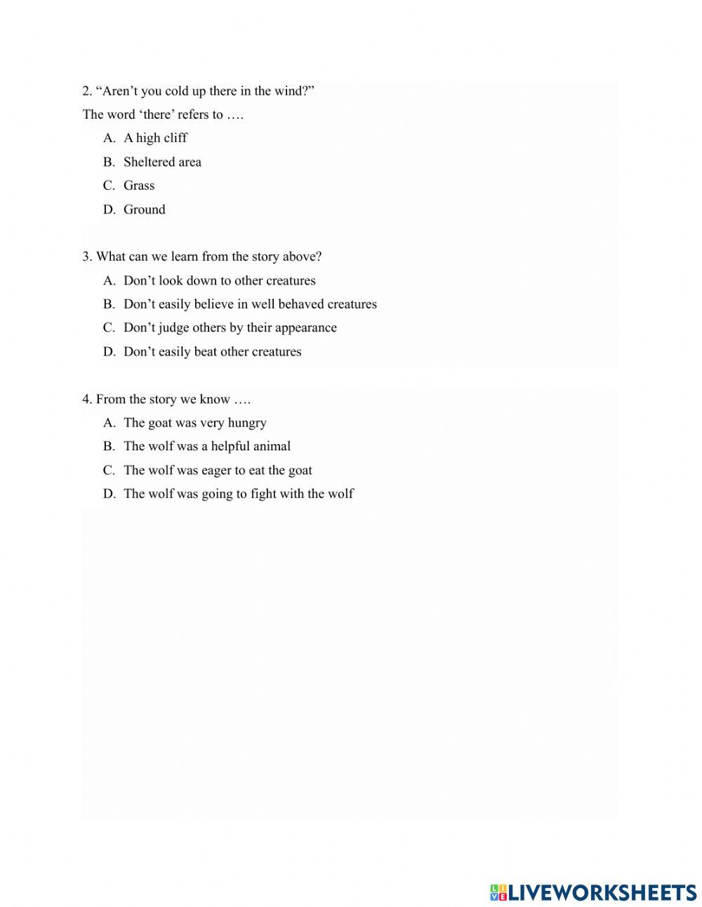 Graded Exercise-Narrative Text