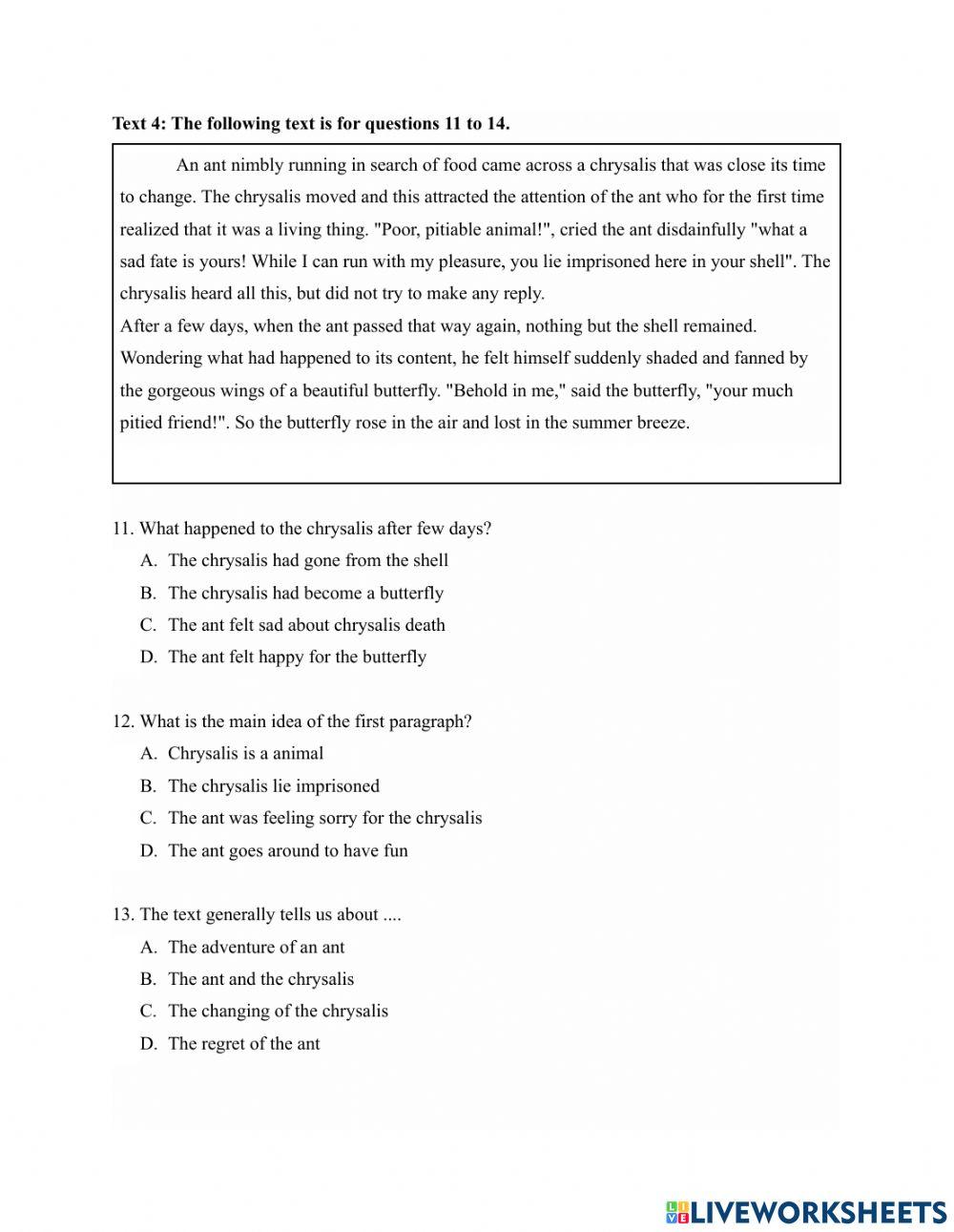 Graded Exercise-Narrative Text