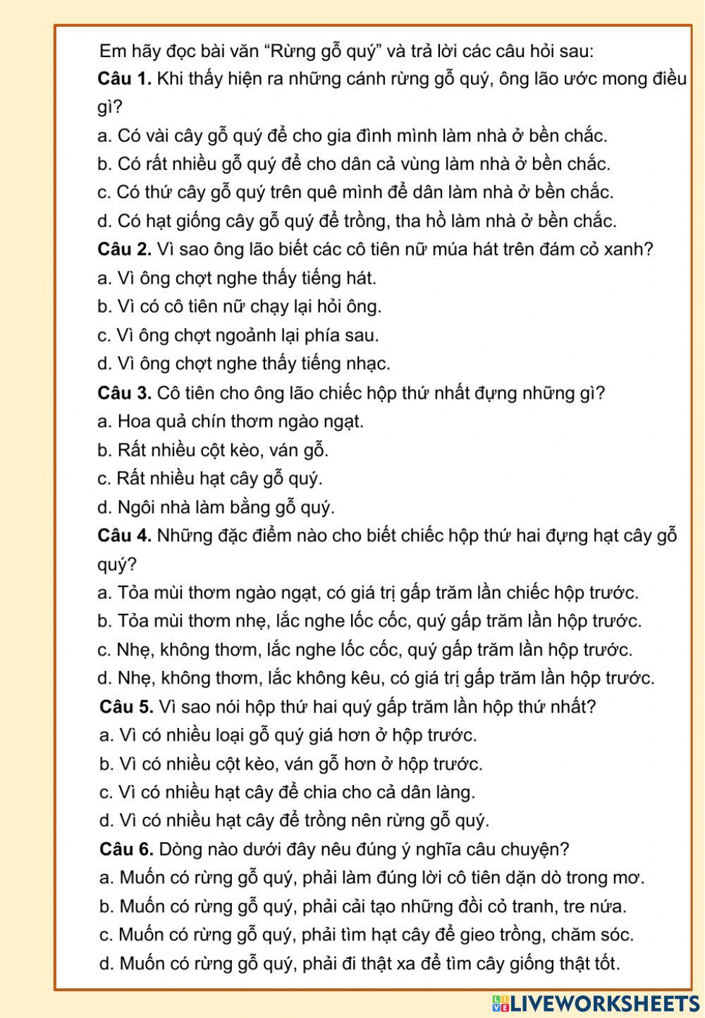 Tiếng Việt 5 - Ôn tập giữa kì 1