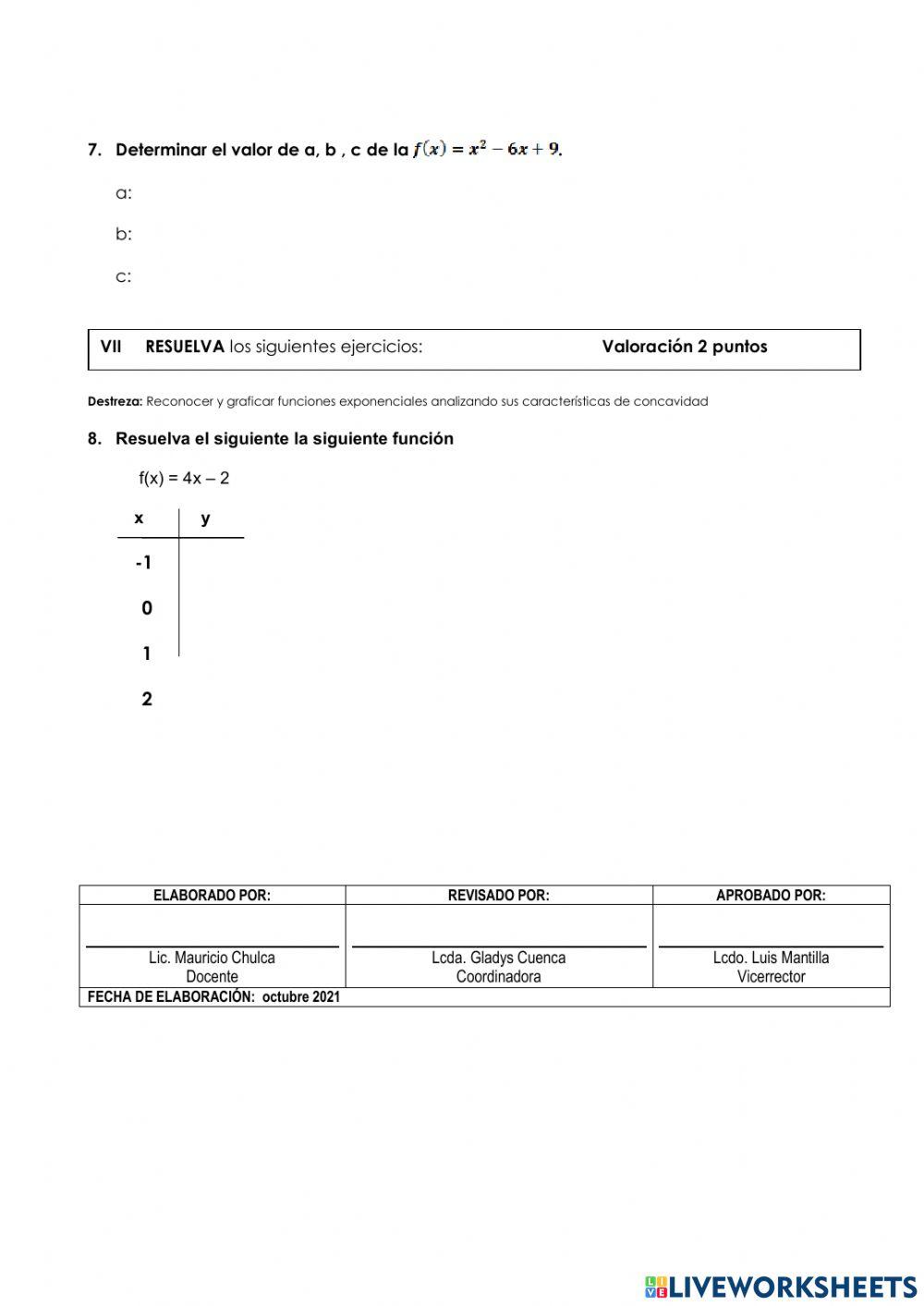 Taller acumulativo matematica segundo