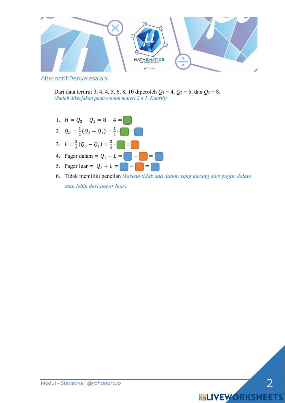 Jangkauan dan Simpangan Kuartil