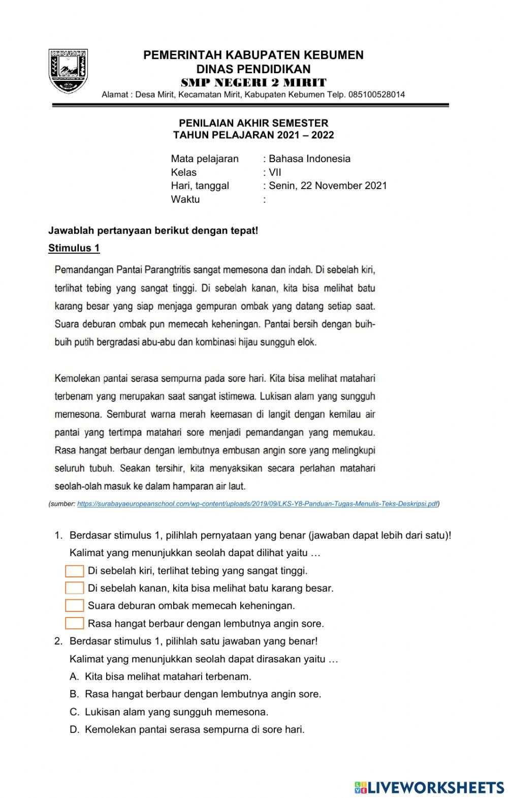 Pas bahasa indonesia 7