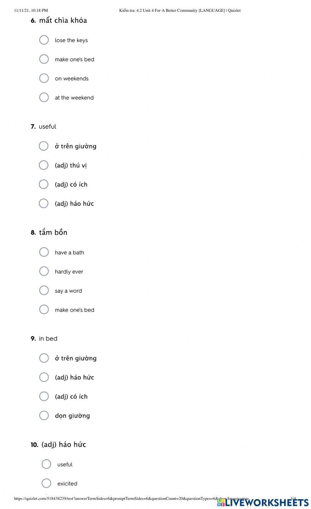 4.2 Unit 4 For A Better Community LANGUAGE