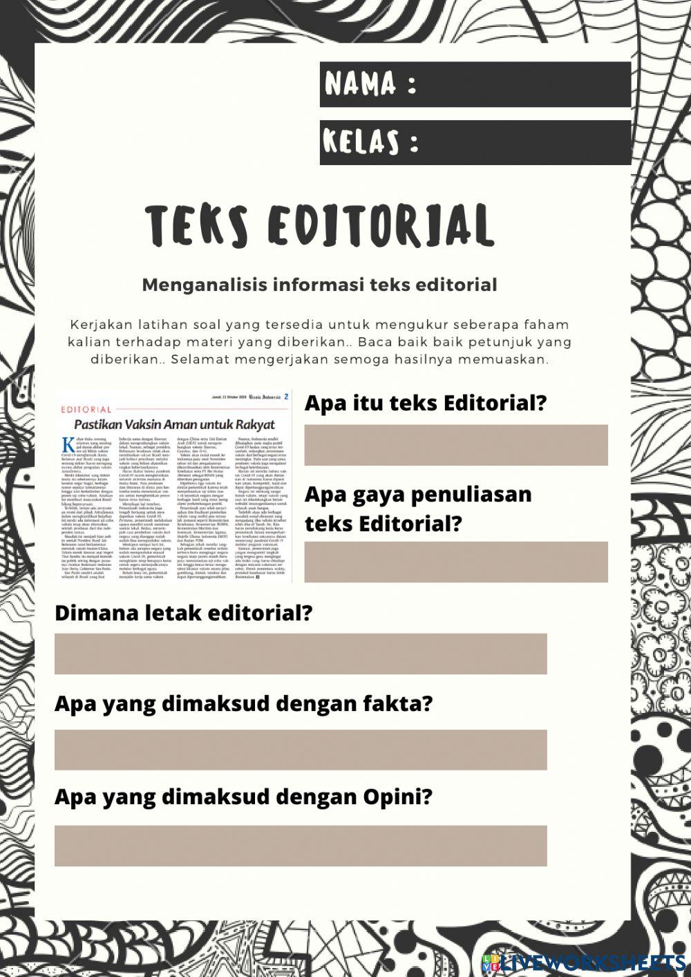Teks editorial