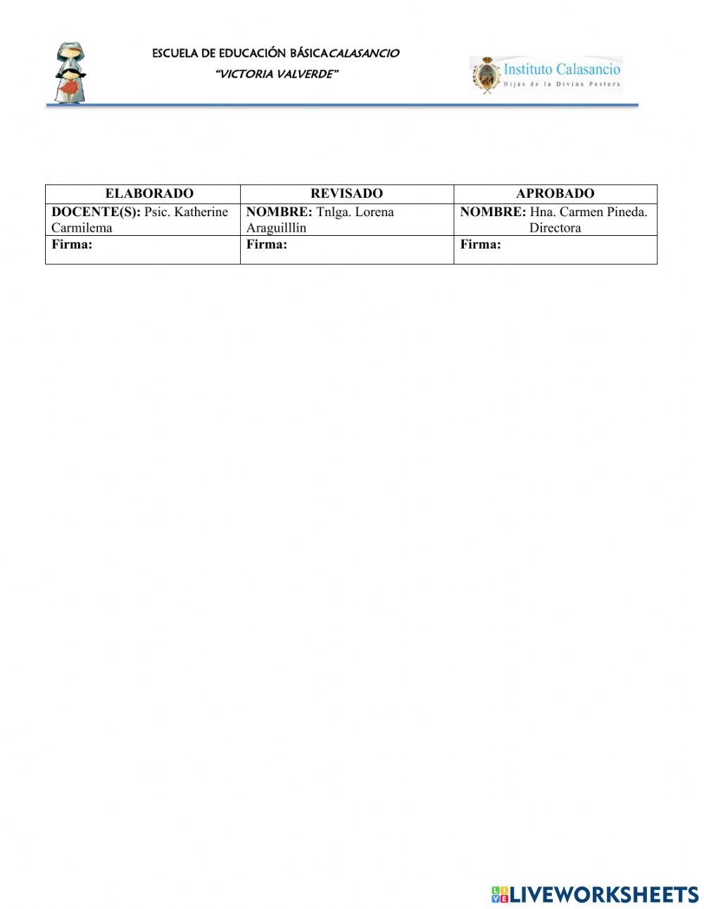 Evaluación séptimo
