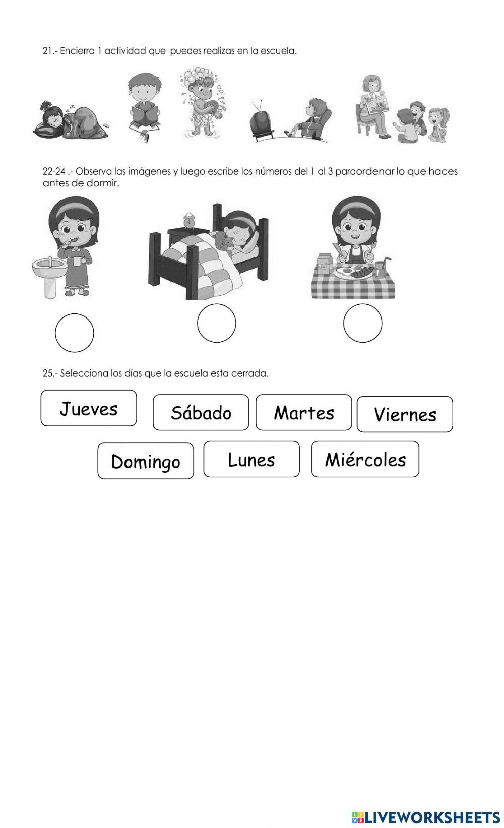 Examen de conocimiento del medio