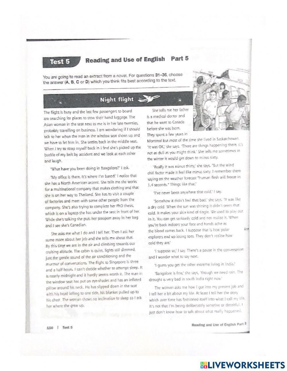 Test 5 page 103 parts 5 6 and 7