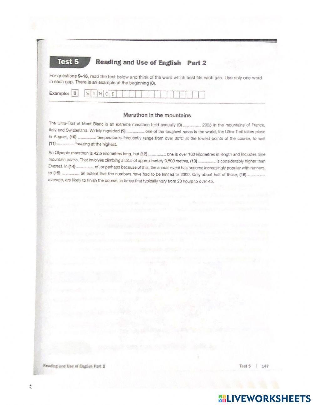 Test 5 page 102 part 1 thru 4