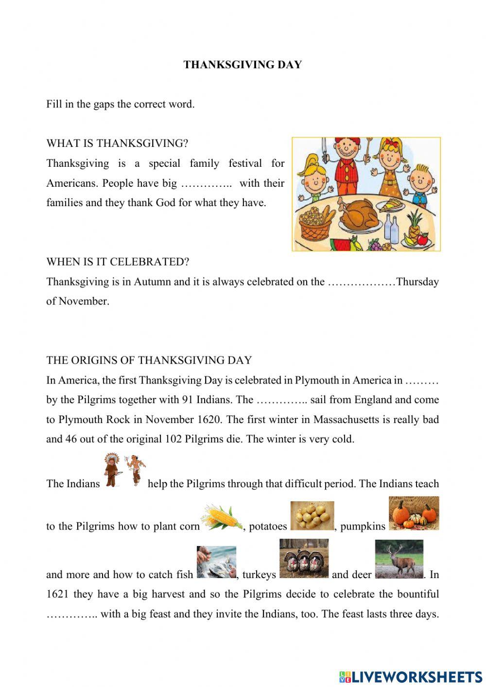 The thanksgiving day