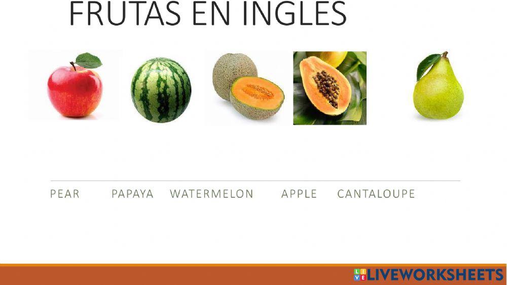 Frutas en ingles