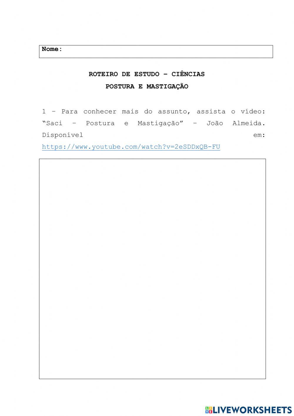 Postura e mastigação