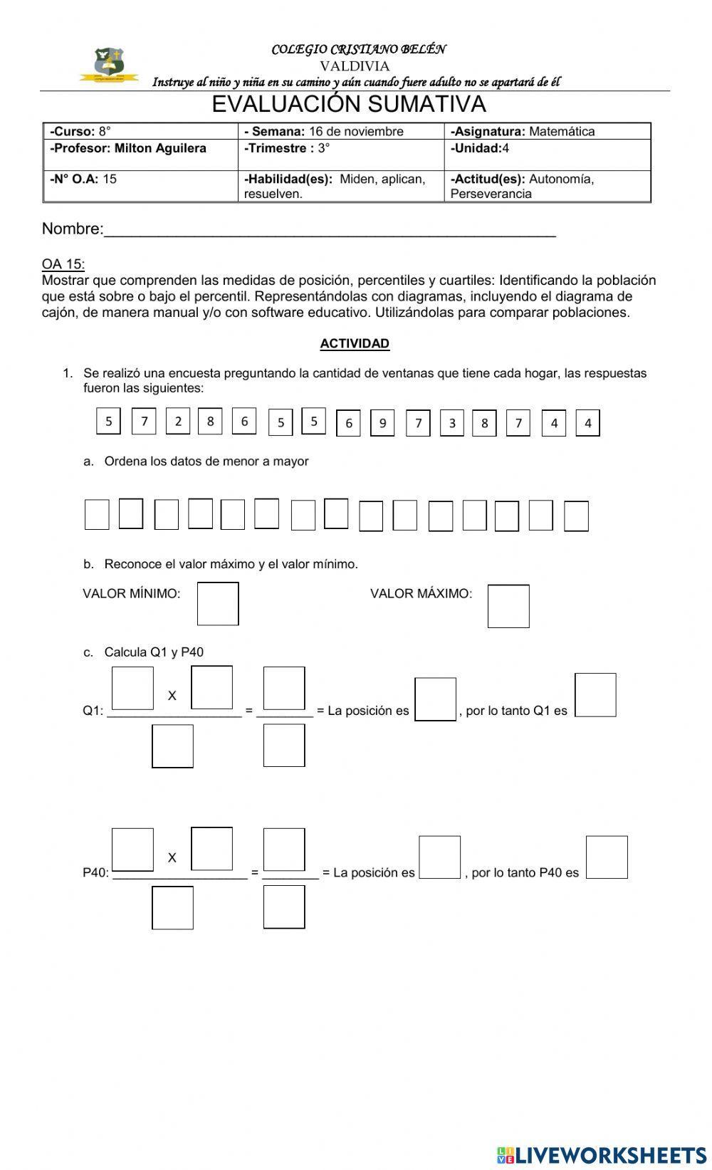 Medidas de Posición