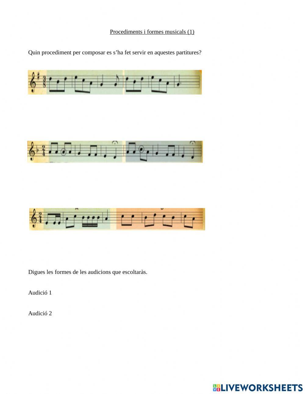 Procediments i formes musicals