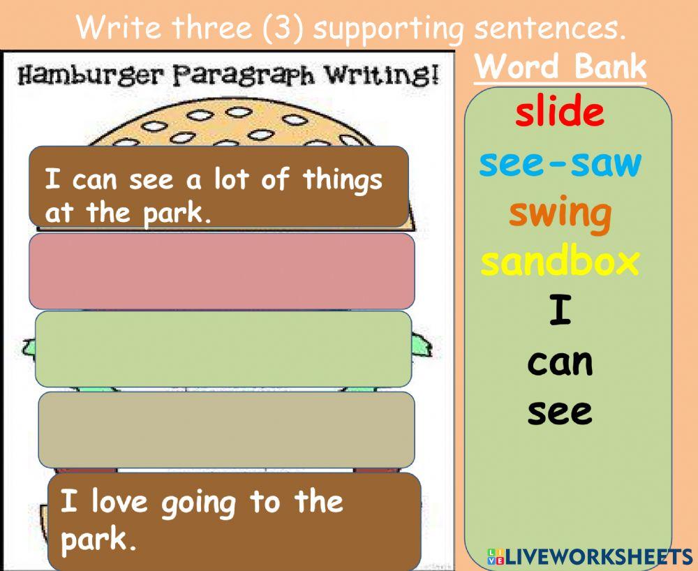 Writing Supporting sentences