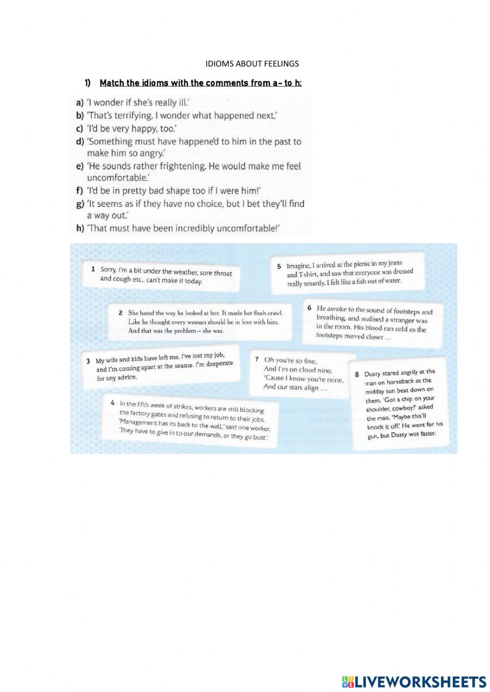 IDIOMS AND FEELINGS C1