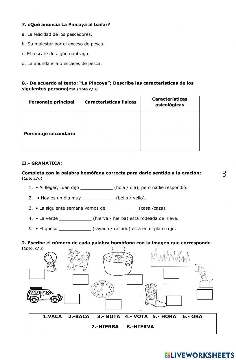 Evaluación unidad 7
