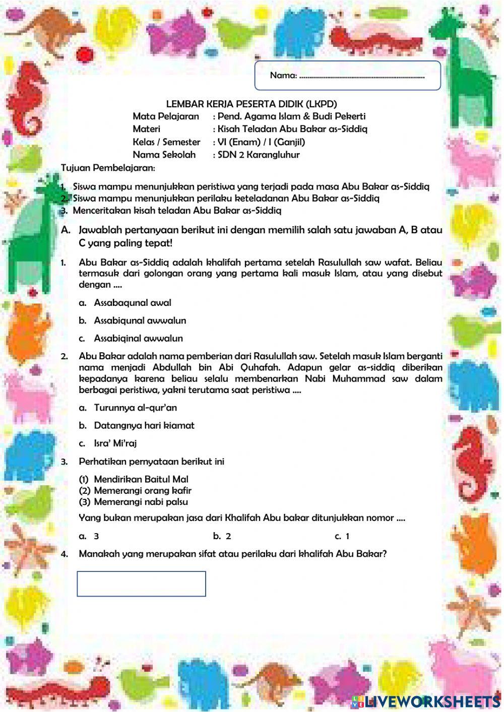 Kisah Abu Bakar as-Siddiq