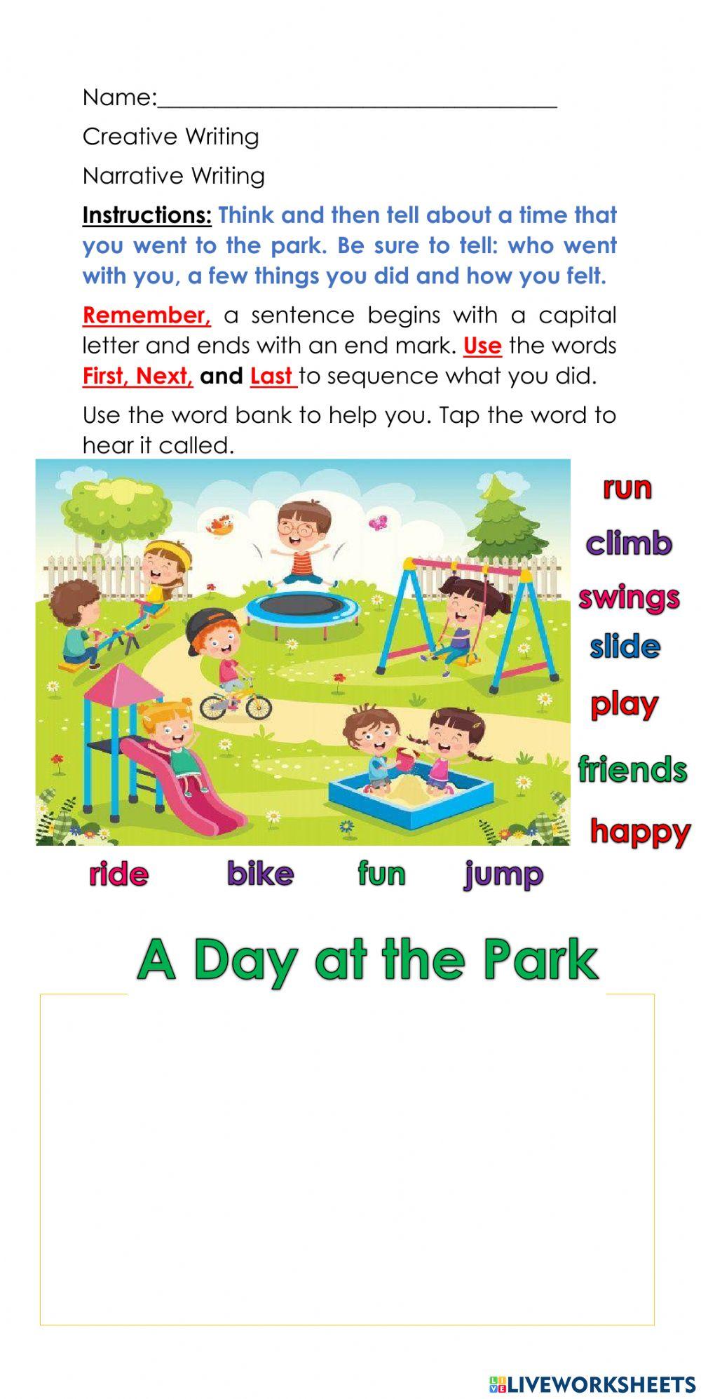 Narrative Writing - A Day at the Park